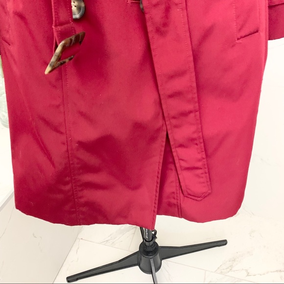 Calvin Klein Trench Coat Red Zip Out Lining XL - Picture 4 of 16